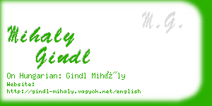 mihaly gindl business card